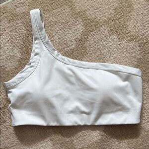 All In Motion | White One-Shoulder Top | Large
